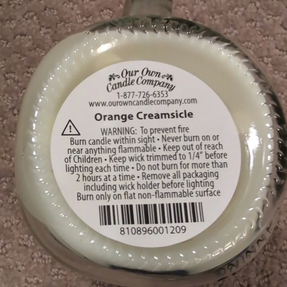 Orange Creamsicle Soy Blend Candle 13 oz Mason Jar NEW